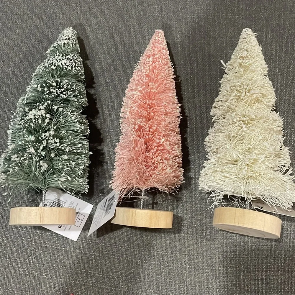 Target Playground Pink White Green Bottle Brush Nutcracker Ornament Collection